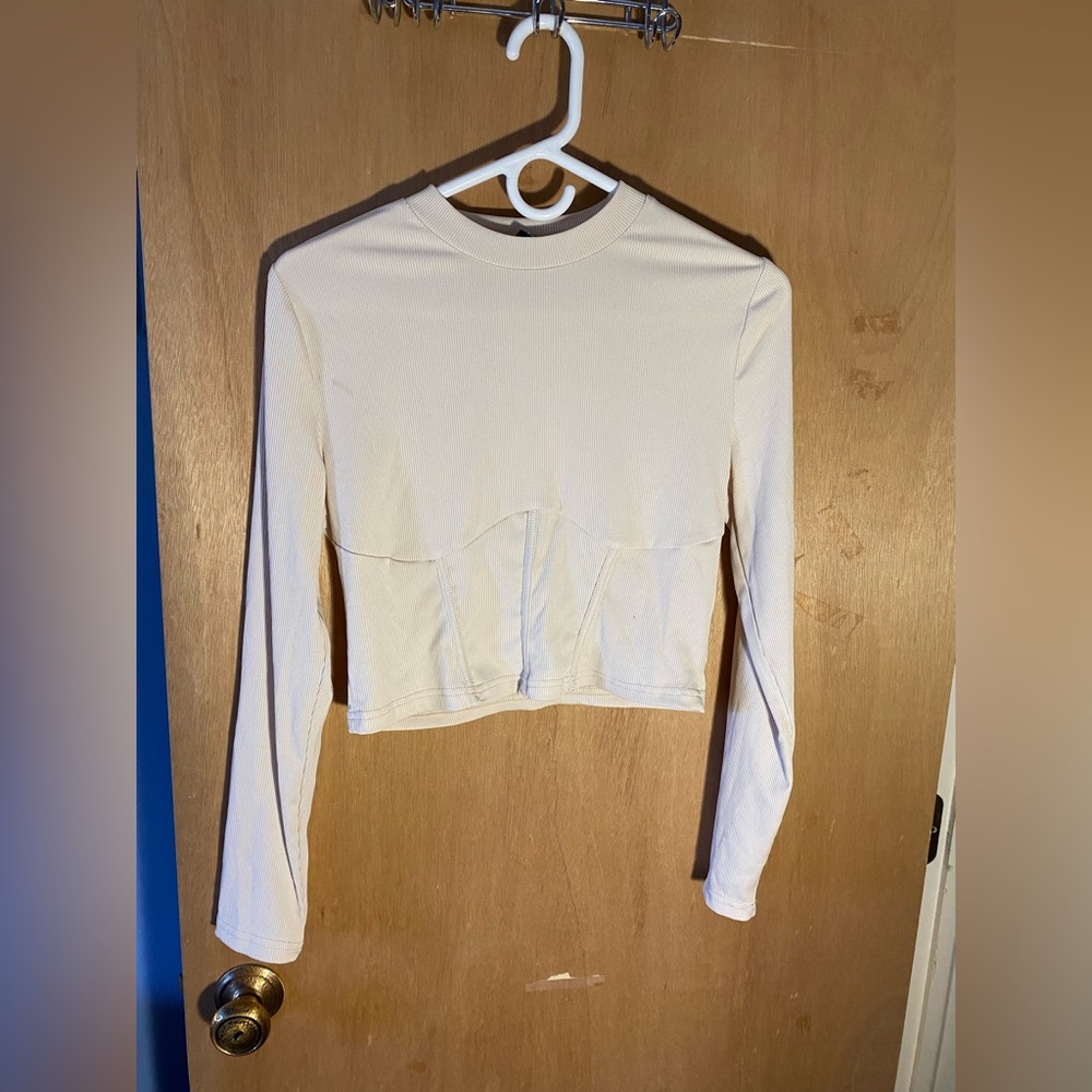 NWOT mock neck ribbed long sleeve